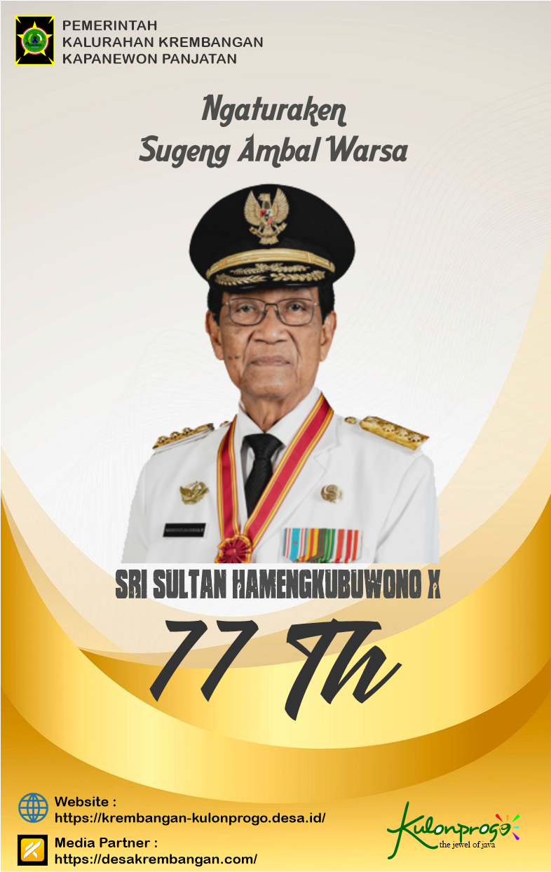Sugeng Ambal Warsa Sri Sultan Hamengkubuwono X Ingkang Kaping 77